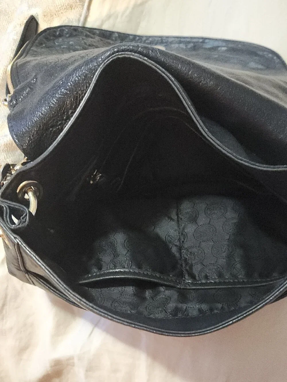 Michael Kors Black Leather Crossbody with Gold Hardware
